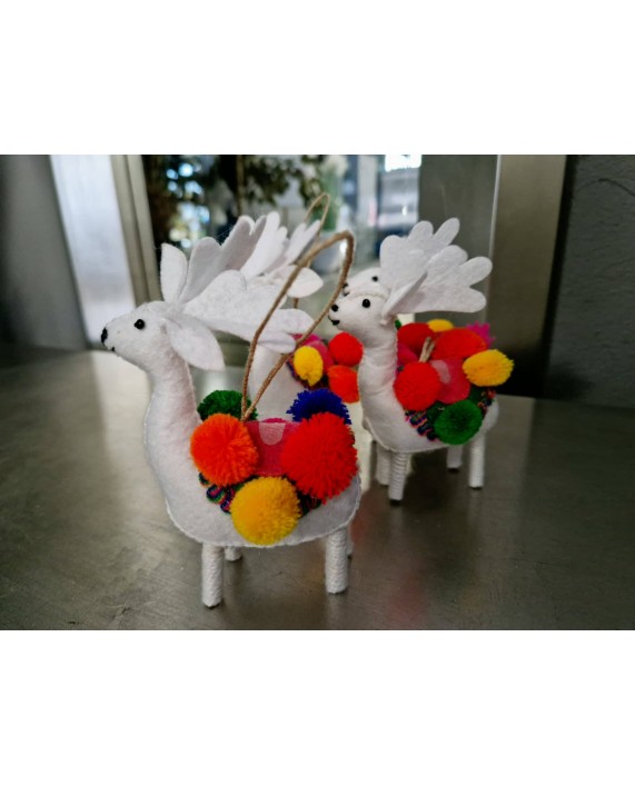 Kalėdinių žaisliukų komplektas "Pompom Reindeer" (4vnt) Kalėdinių žaisliukų komplektas "Pompom Reindeer" (4vnt)